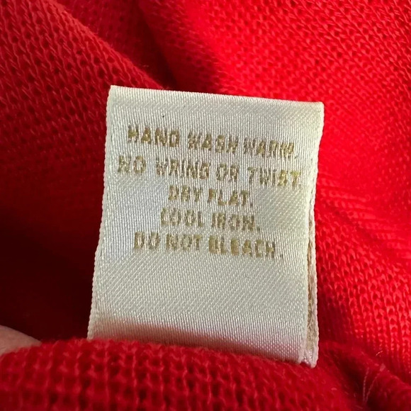 VINTAGE Women's John Henry Editions Sweater L, Red & Gold, Embroidery - Picture 12 of 16